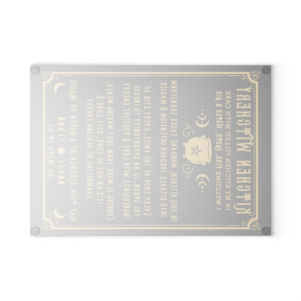 Kitchen Witch Glass Cutting Board