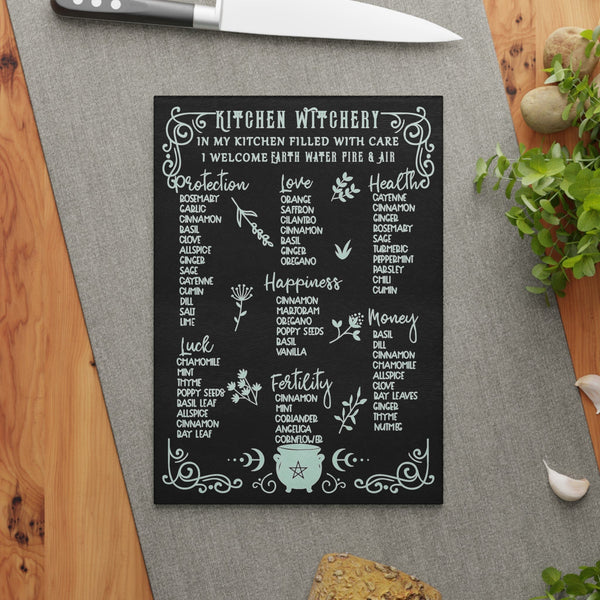 Kitchen Witchery Glass Cutting Board