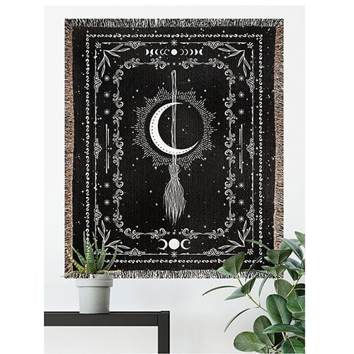 The Cosmic Besom Woven Blanket/Tapestry