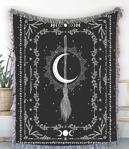 The Cosmic Besom Woven Blanket/Tapestry