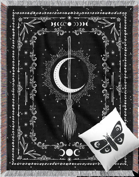 The Cosmic Besom Woven Blanket/Tapestry