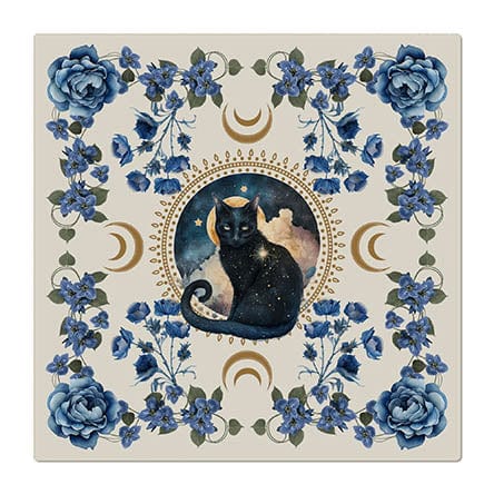 Altar Cloth Mystical Cat Light