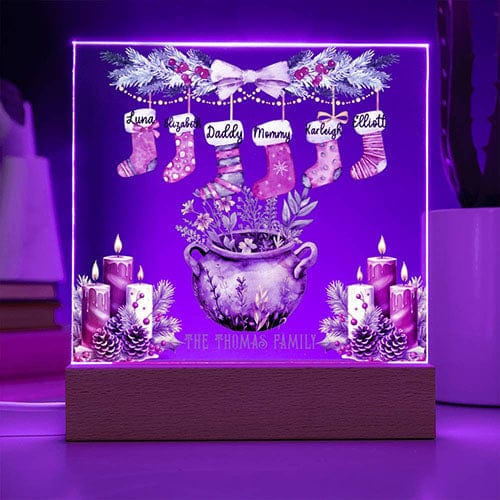 Personalized Yule Acrylic Light