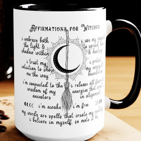 High Quality 15oz Mug - Affirmations for Witches