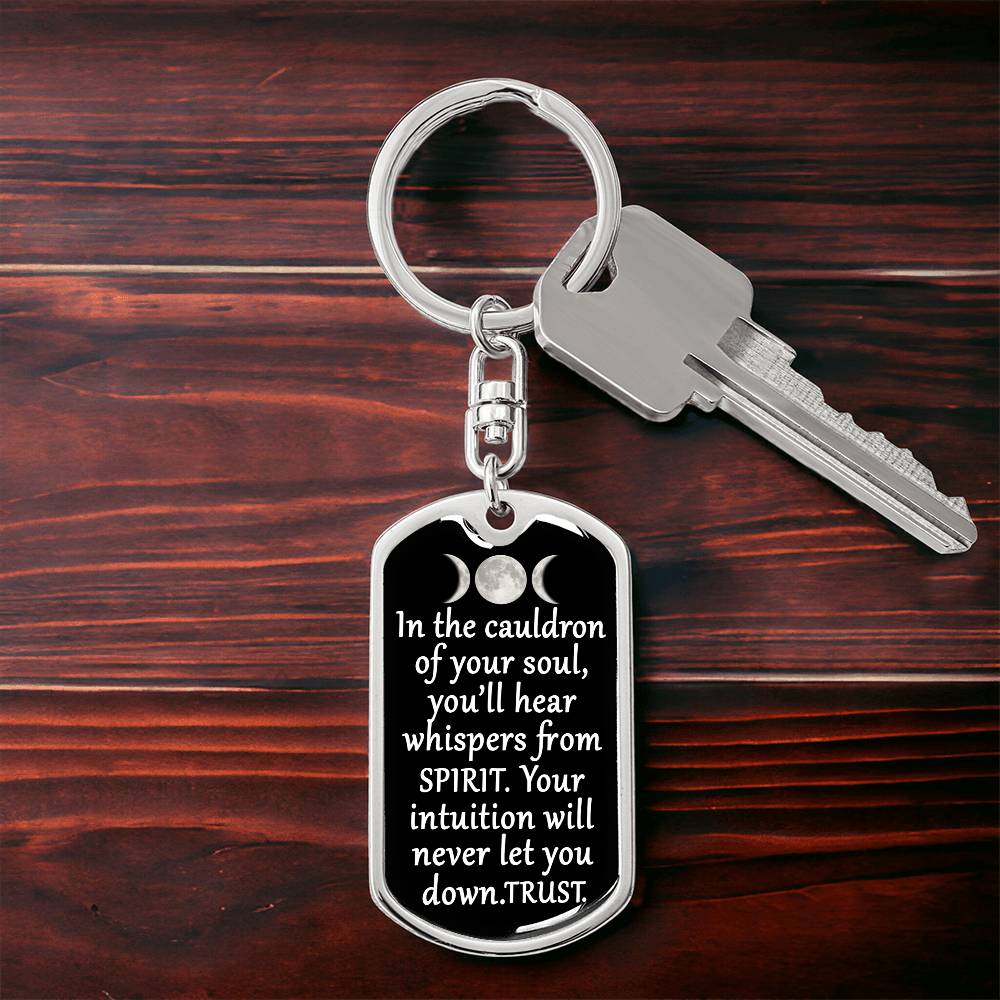 Personalized Keychain - Trust Your Intuition