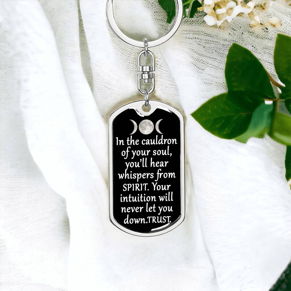 Personalized Keychain - Trust Your Intuition