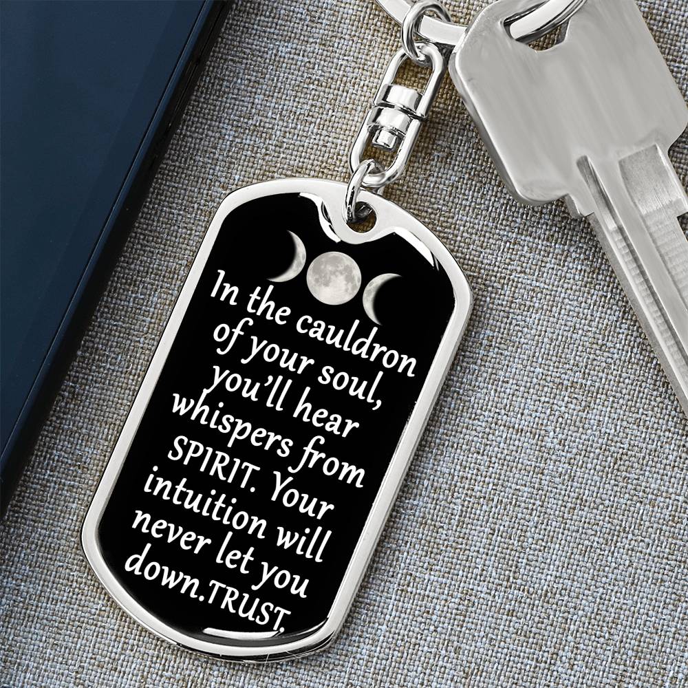 Personalized Keychain - Trust Your Intuition