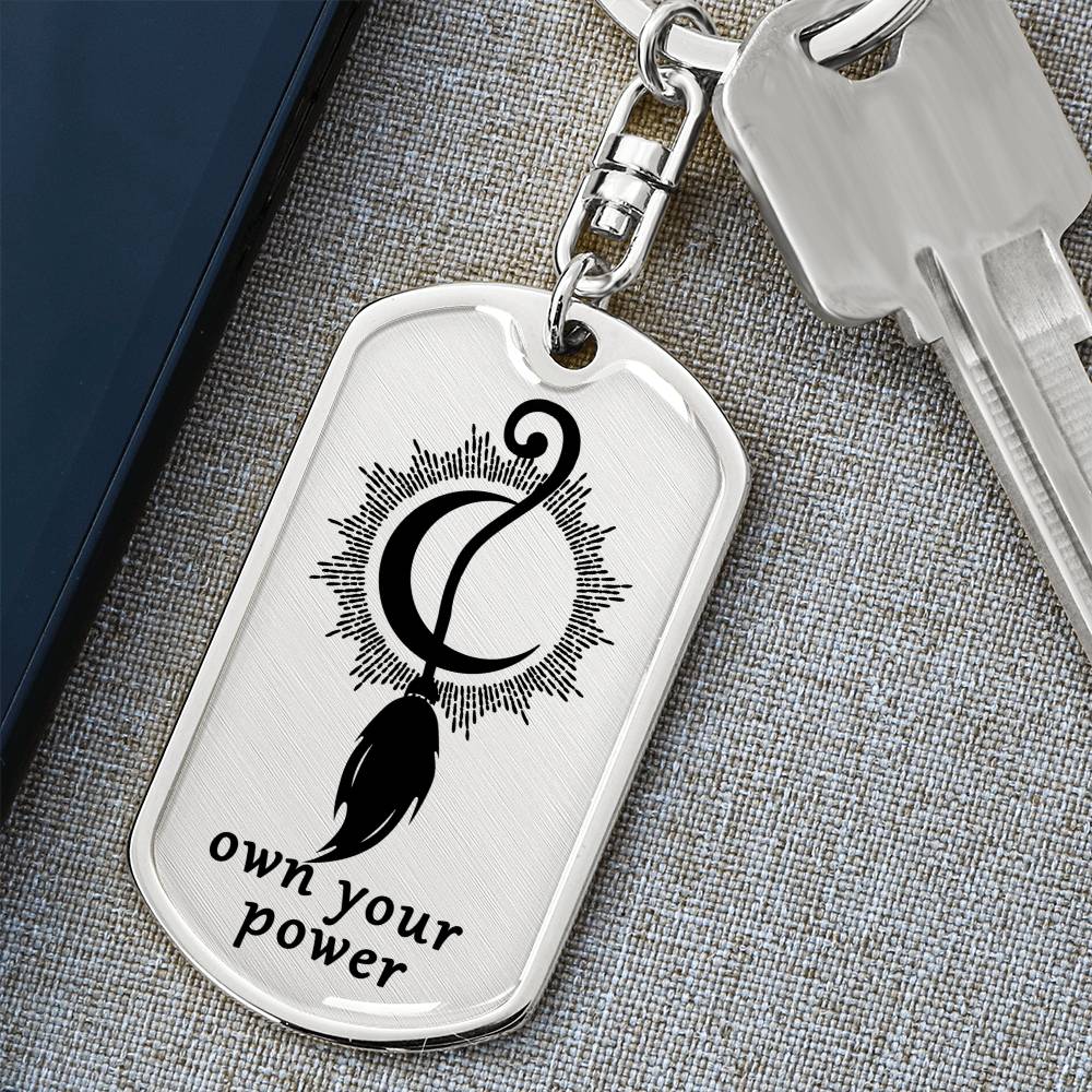 Witch Besom Own Your Power Keychain