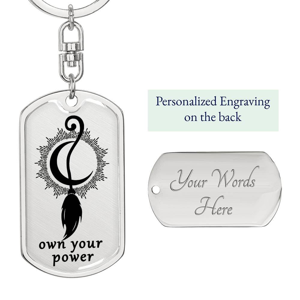 Witch Besom Own Your Power Keychain