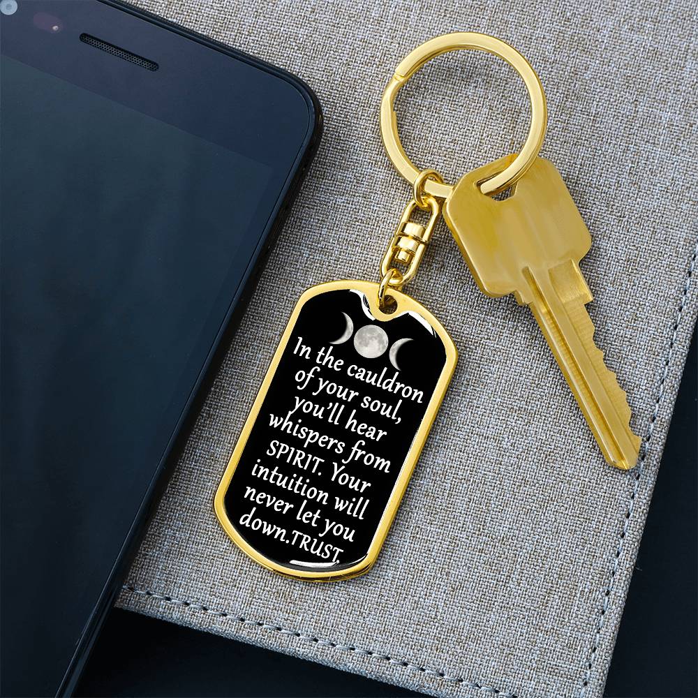 Personalized Keychain - Trust Your Intuition