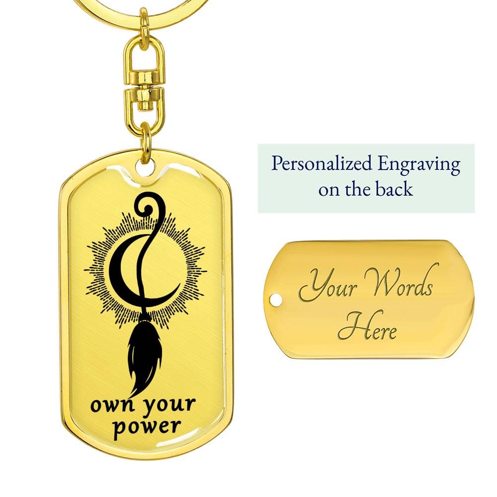 Witch Besom Own Your Power Keychain