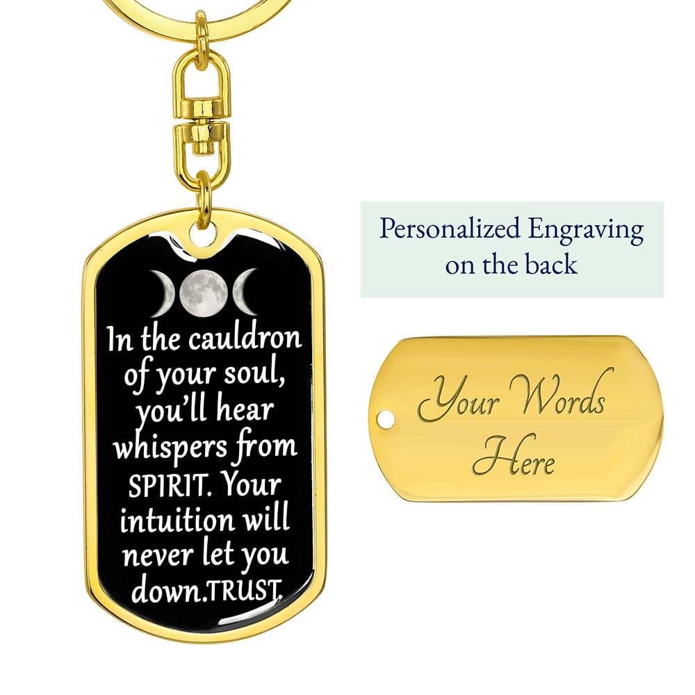 Personalized Keychain - Trust Your Intuition