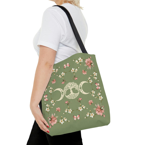 Triple Goddess Tote Bag Green (AOP) 2023