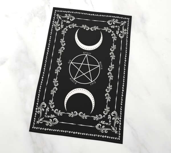 Pentacle Moon Altar Cloth