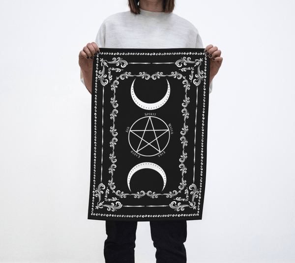 Pentacle Moon Altar Cloth