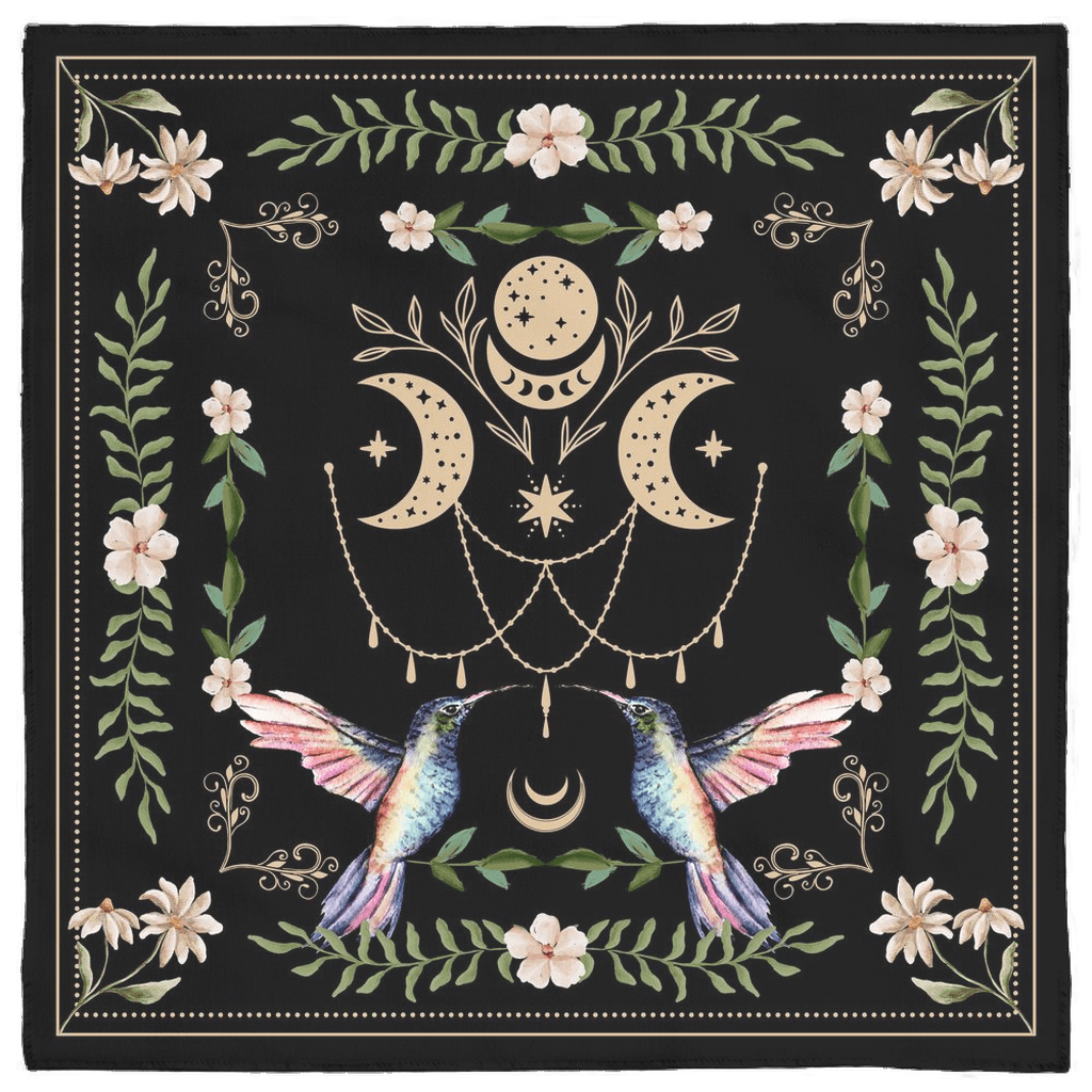 AltarCloth Hummingbirds & Moon