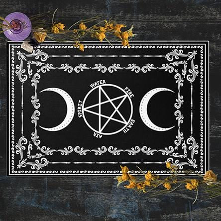 Pentacle Moon Mini Meditation Rug