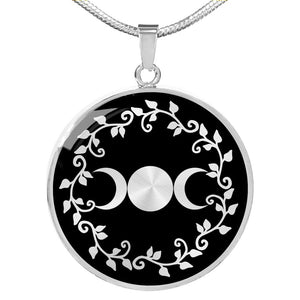 Triple Moon Pendant with Necklace